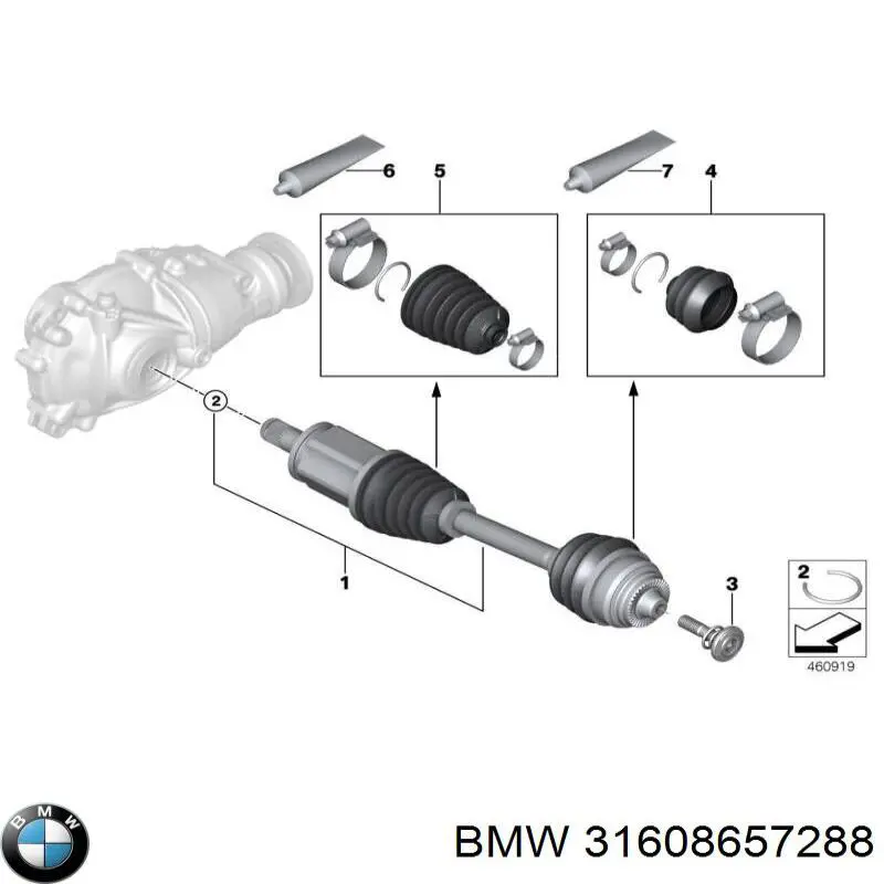 Пильник ШРУСа внутрішній, передній піввісі 31608657288 BMW