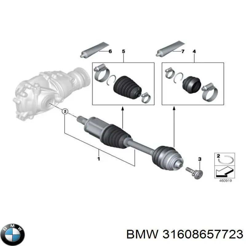 Пильник ШРУСа зовнішній, передній піввісі 31608657723 BMW