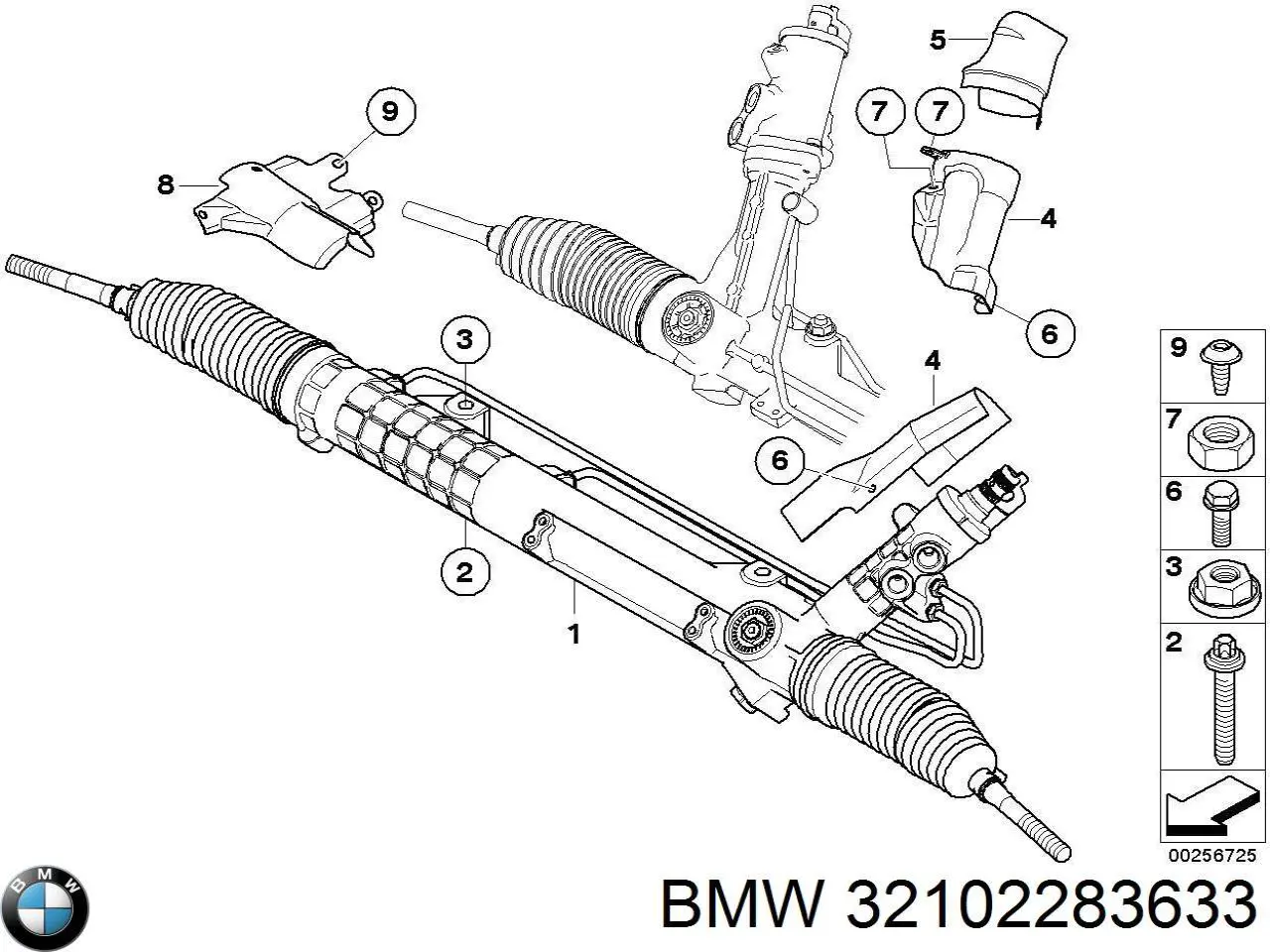 Рейка рульова 32102283633 BMW