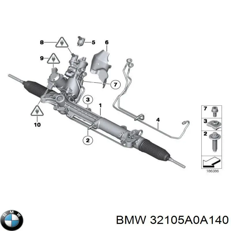 32105A0A140 BMW Рейковий рульовий механізм