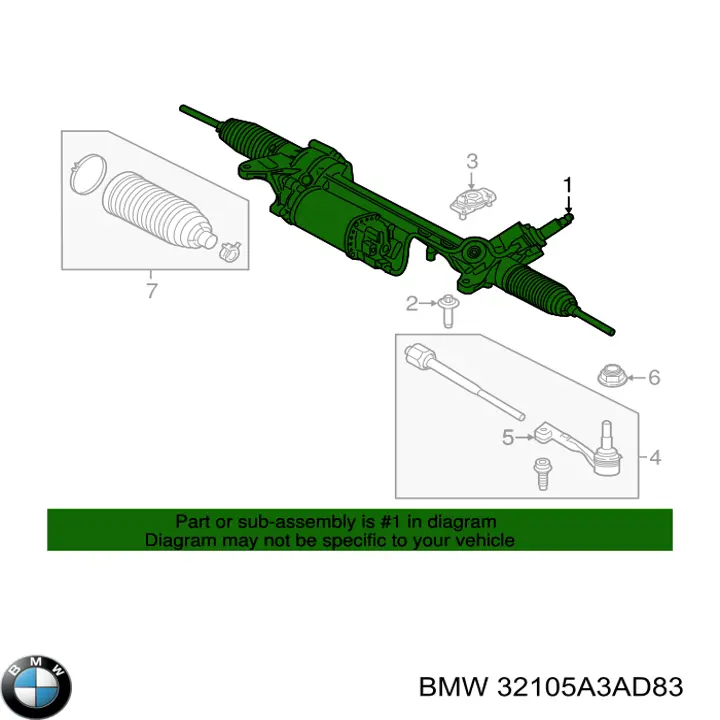 Рульова рейка 6888285 BMW