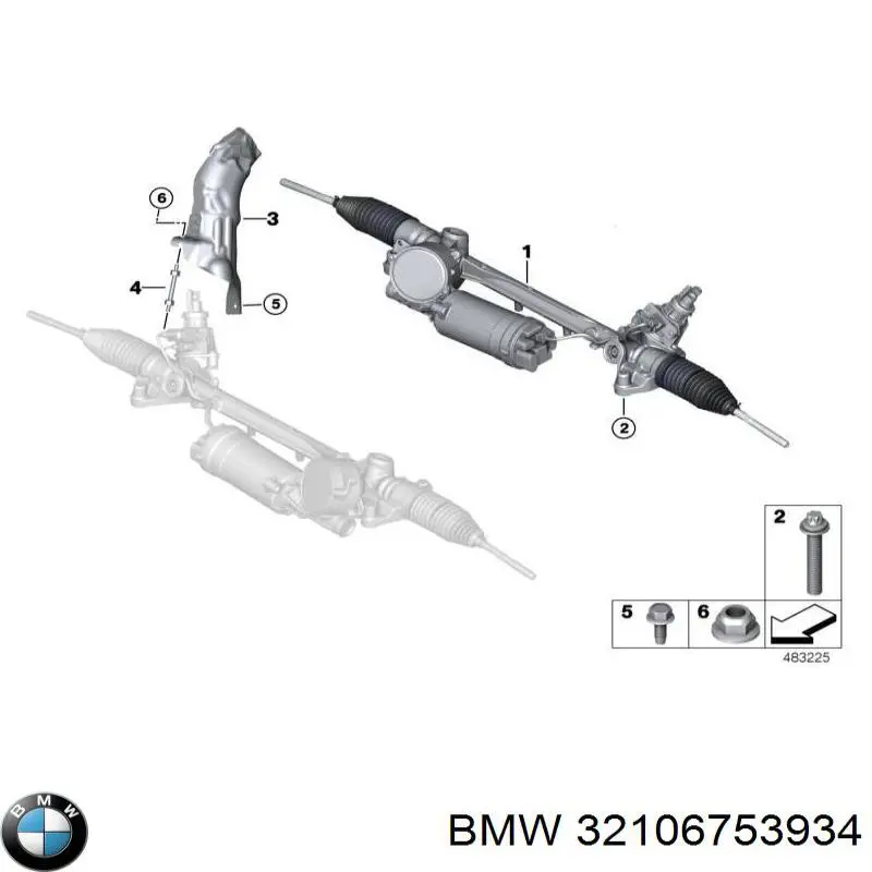 Купити 32106889253 BMW Рульова рейка