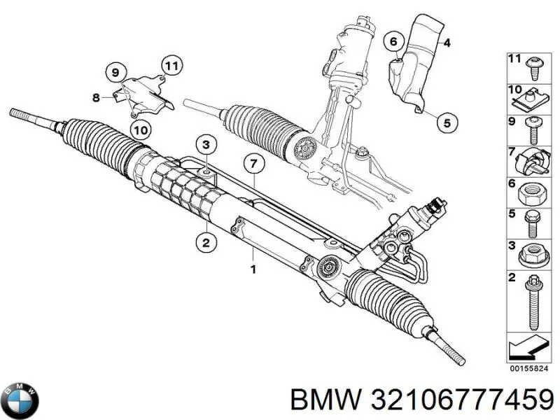 Купити 32106777459 BMW Рульова рейка