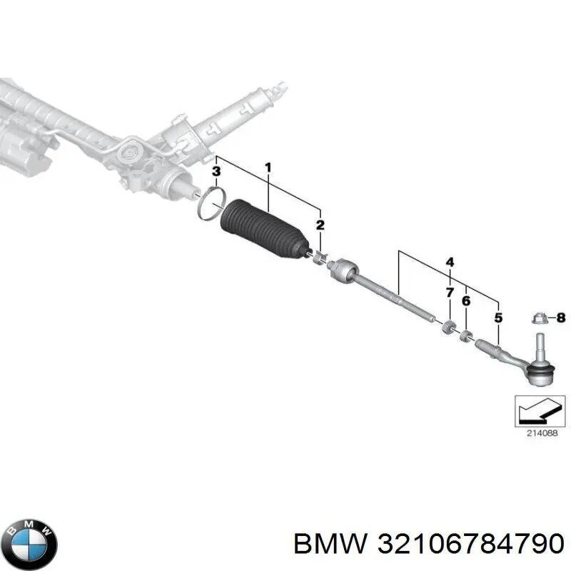 Рулевой наконечник BMW 32106784790