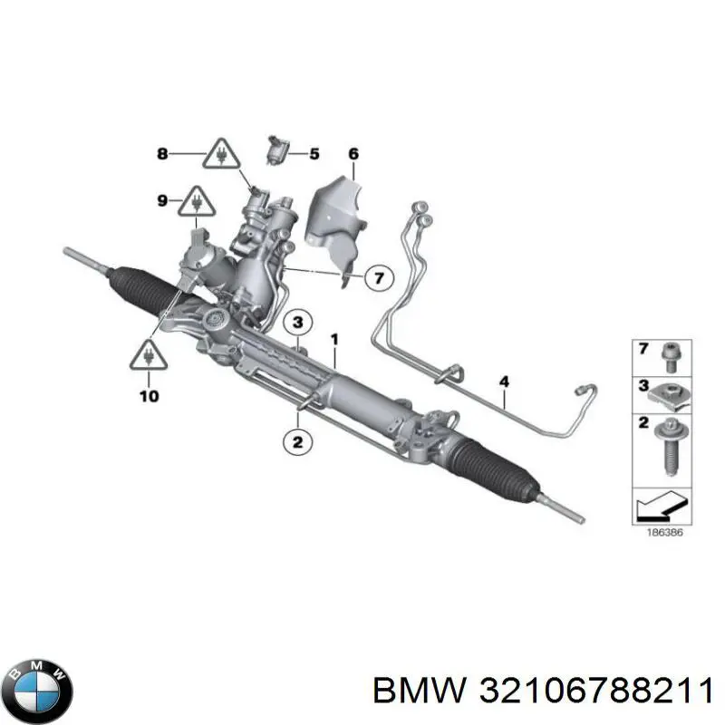 Клапан MPL рульової рейки 32106788211 BMW