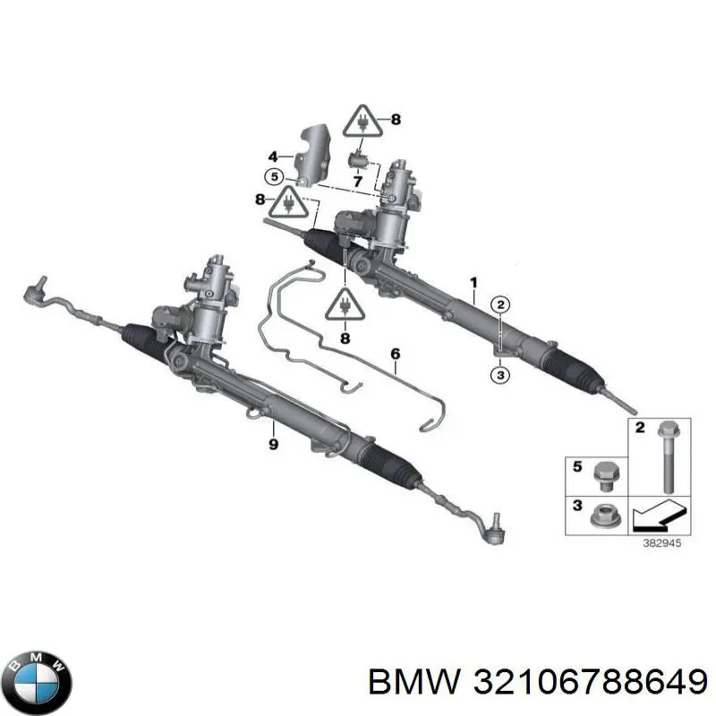 BW224 MSG Рейковий рульовий механізм