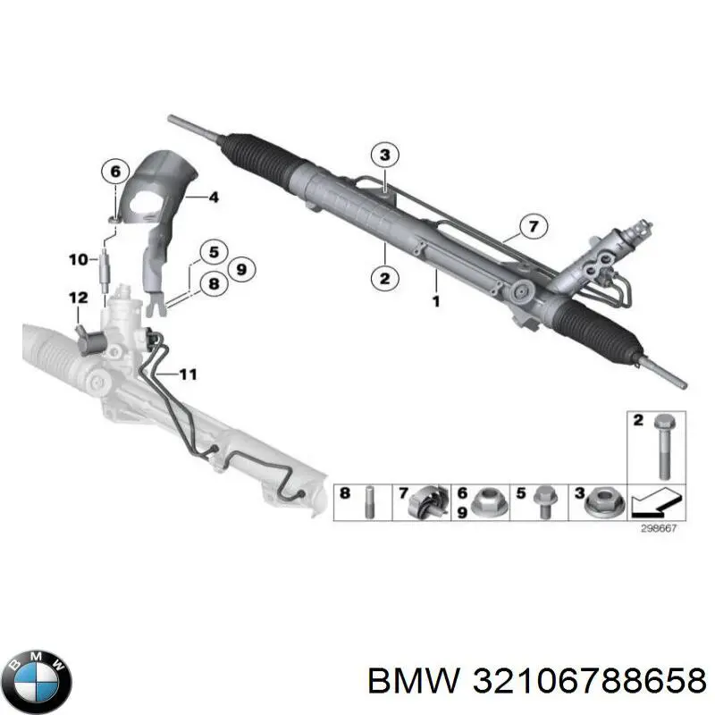 Клапан MPL рульової рейки BMW 32106788658
