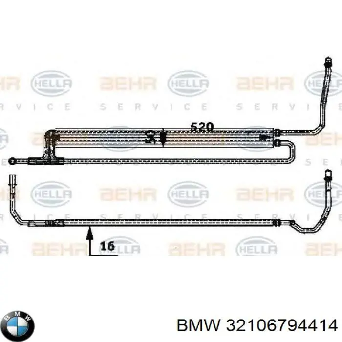 32106794414 BMW Рейковий рульовий механізм