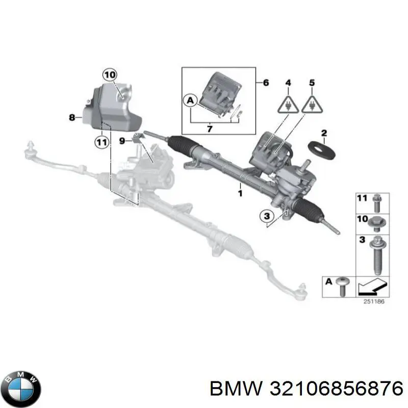 32106856876 BMW рейка рульова