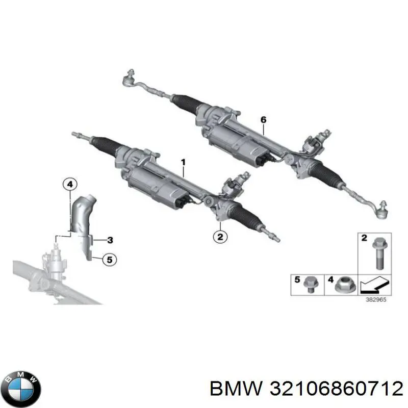 Рейка рульова 32106860712 BMW