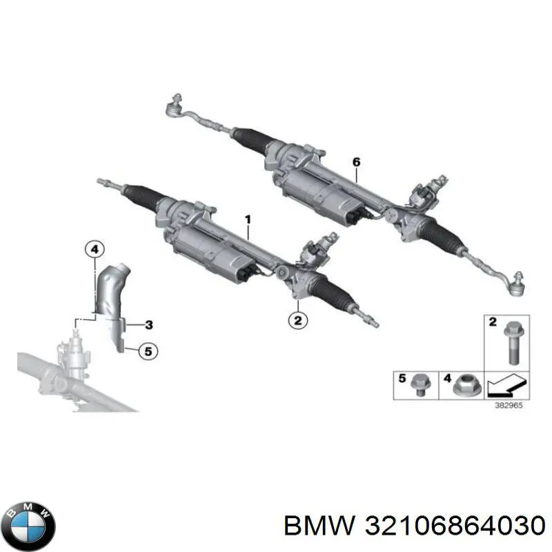 Рейка рульова 32106864030 BMW