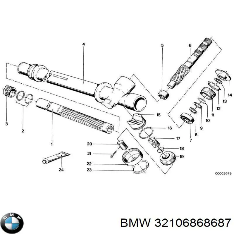 Накінечник рульової тяги, зовнішній 32106868687 BMW