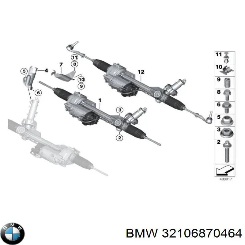 Управління рульове в зборі BMW 32106854891 ціна, від 114.00 USD