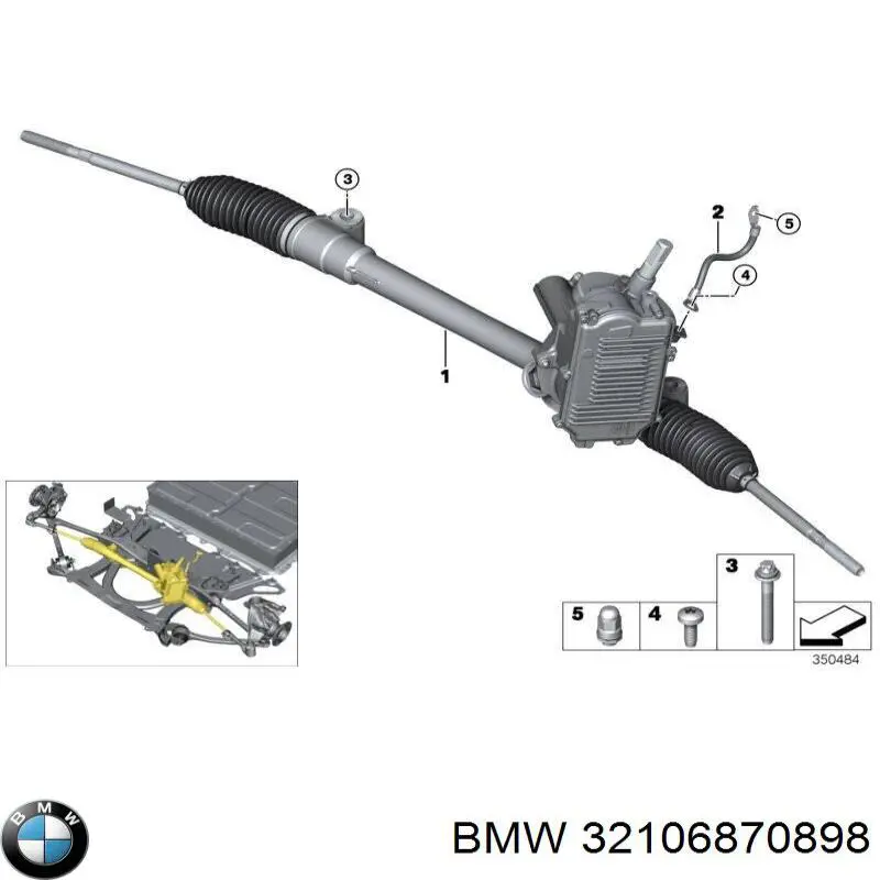 Рейка рульова 32106870898 BMW