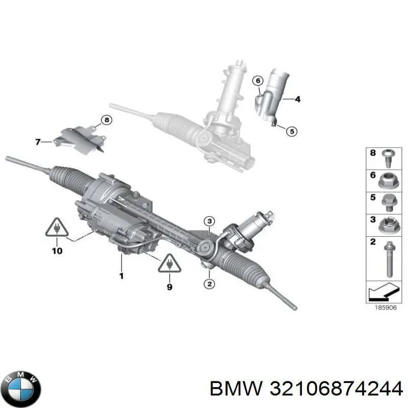 Управління рульове в зборі BMW 32106874244 ціна, від 3399.37 USD