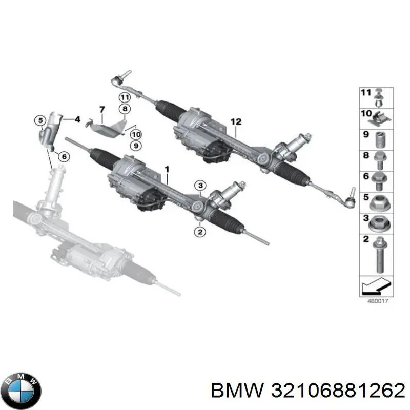 Управління рульове в зборі BMW 32106881262 ціна, від 651.00 USD