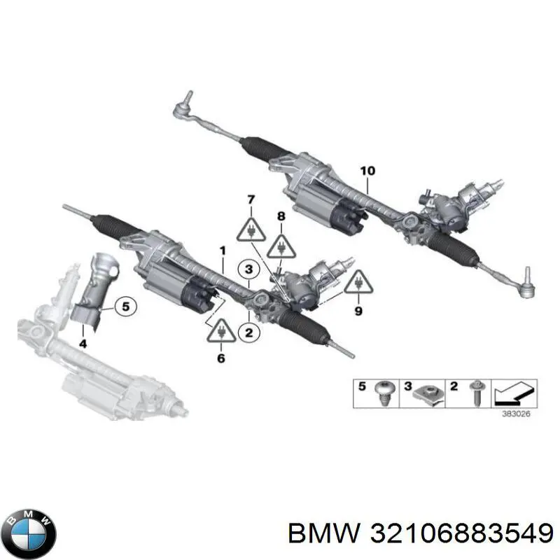 Купити 32106883549 BMW Рульова рейка