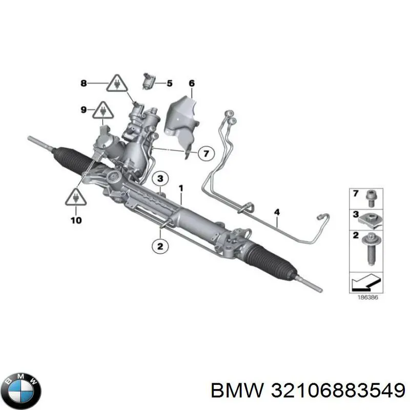 32106883549 BMW Рейковий рульовий механізм