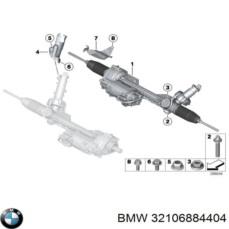 32106884404 BMW Рейковий рульовий механізм