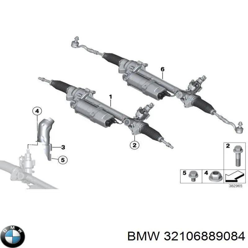 Рейка рульова 32106889084 BMW