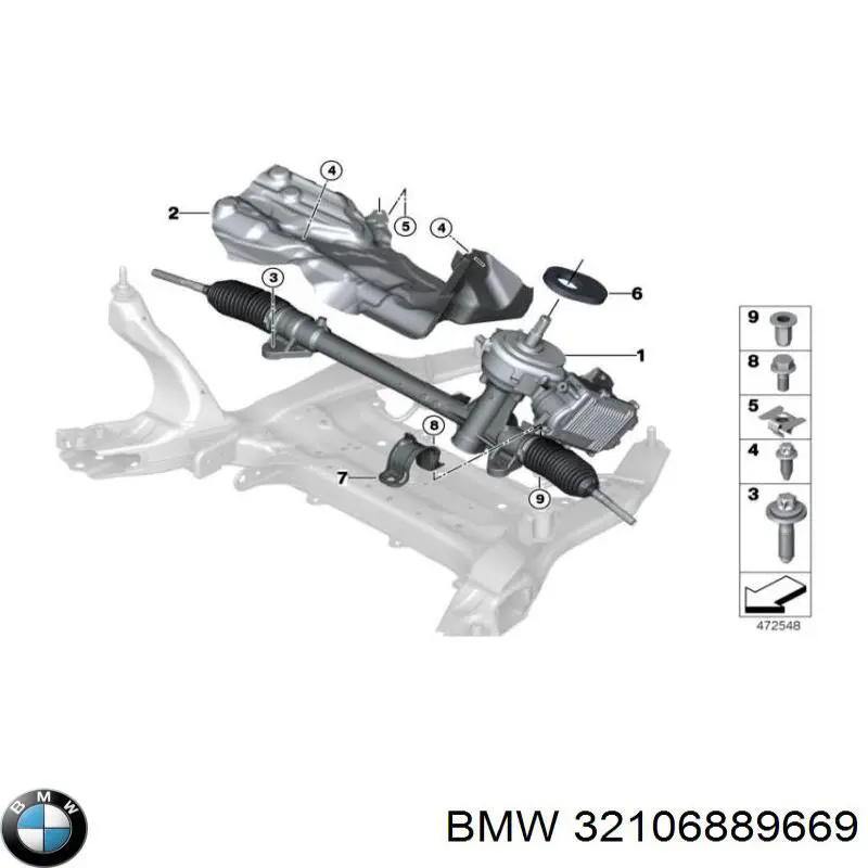 Купити 32106889669 BMW Рульова рейка