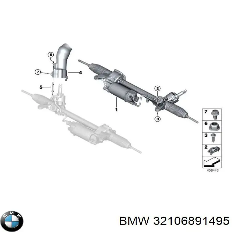 Купити 32106891495 BMW Рульова рейка