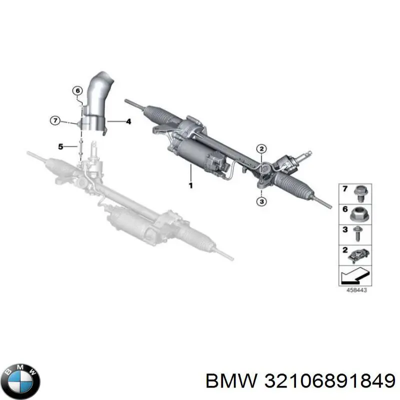 6891849 BMW Рейковий рульовий механізм