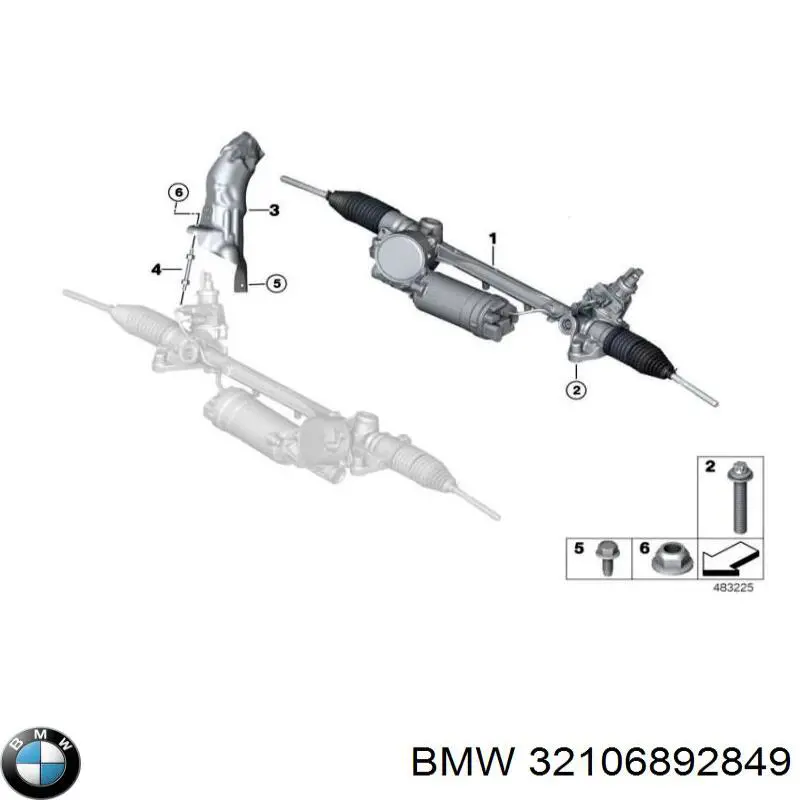 Рульова рейка 32106892849 BMW