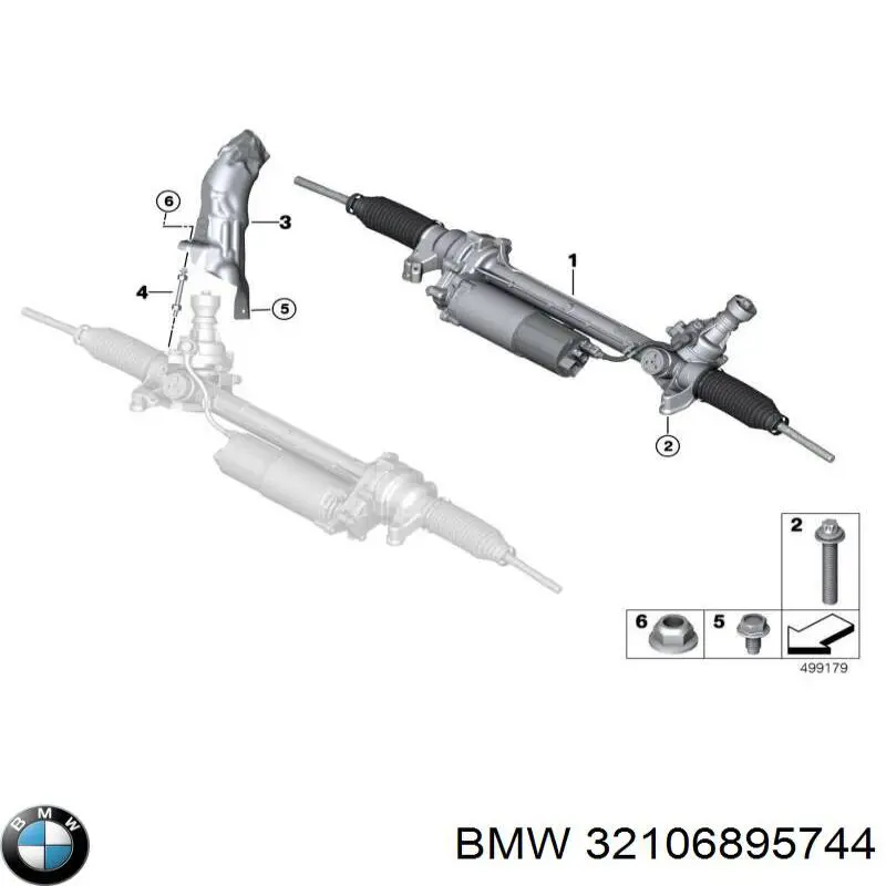 32106895744 BMW Рейковий рульовий механізм