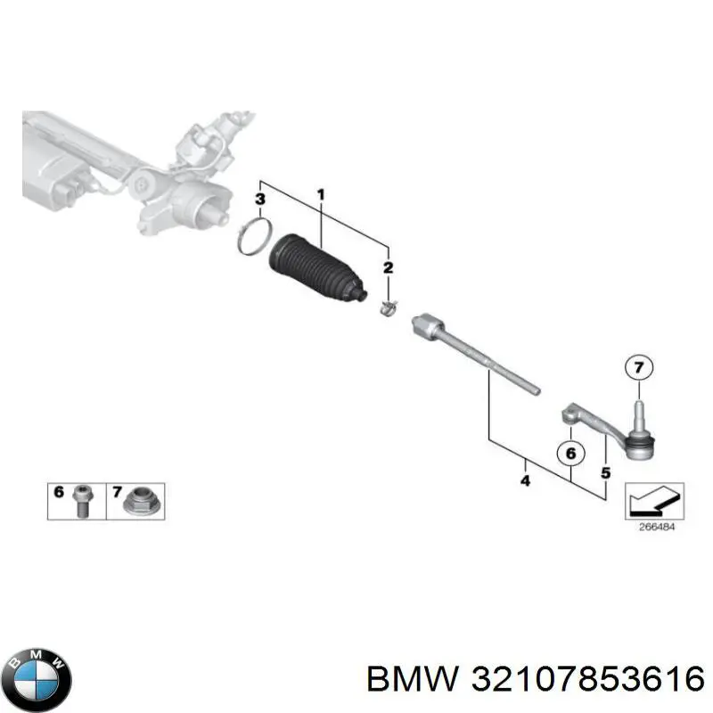Пильник направляючої супортугальмівного, переднього BMW 32107853616 ціна, від 75.72 USD
