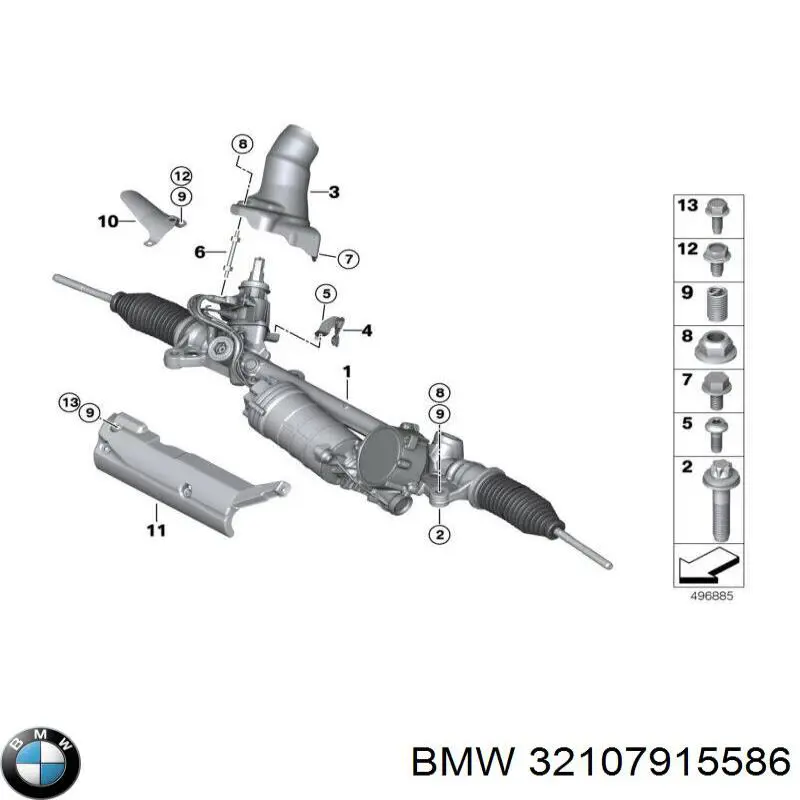 Рульова рейка 32106896201 BMW