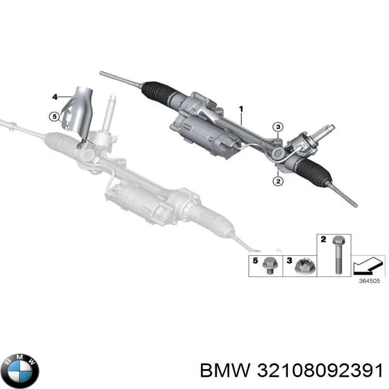 32108092391 BMW Рейковий рульовий механізм