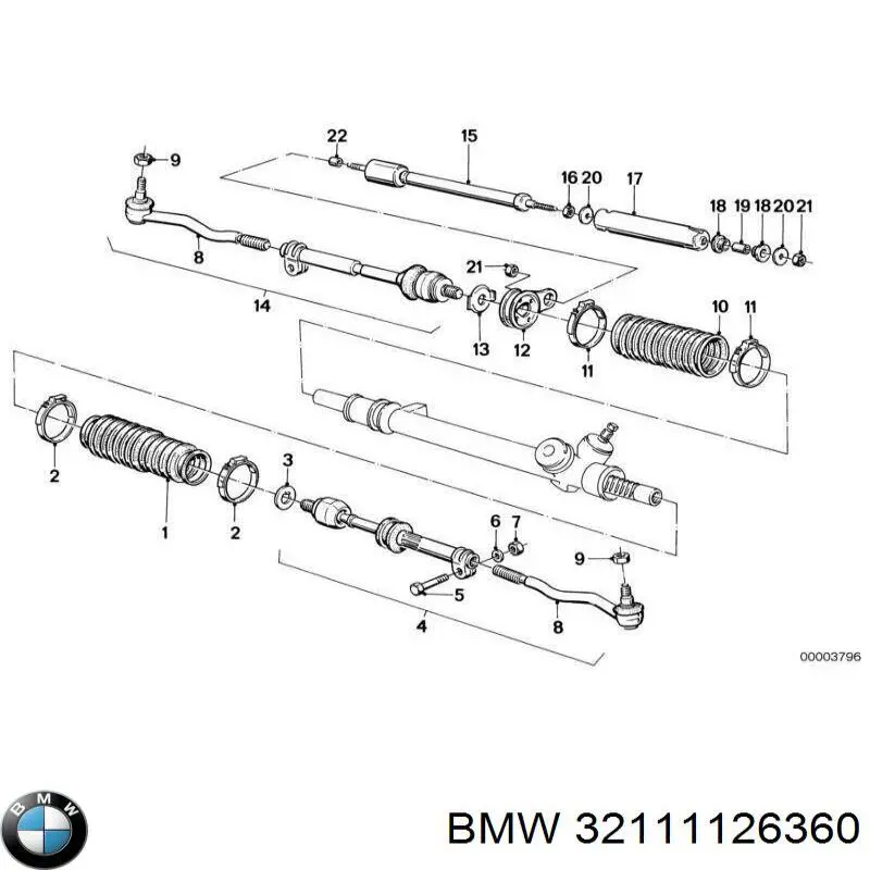 Тяга рульова в зборі, ліва BMW 32111126360 ціна, від 30.85 USD