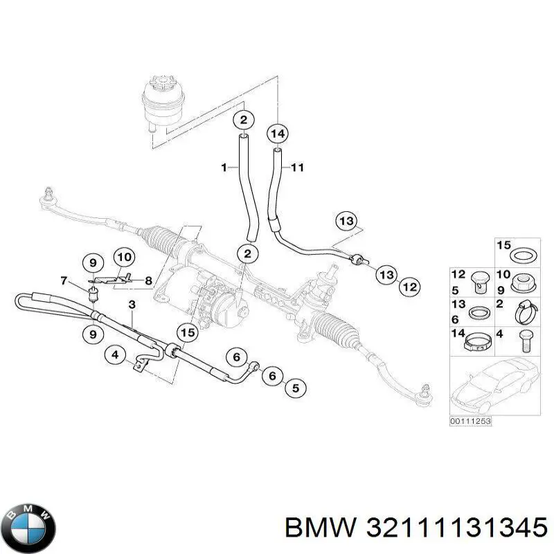 Купити 32111131345 BMW Хомут пильовика ШРКШа, універсальний
