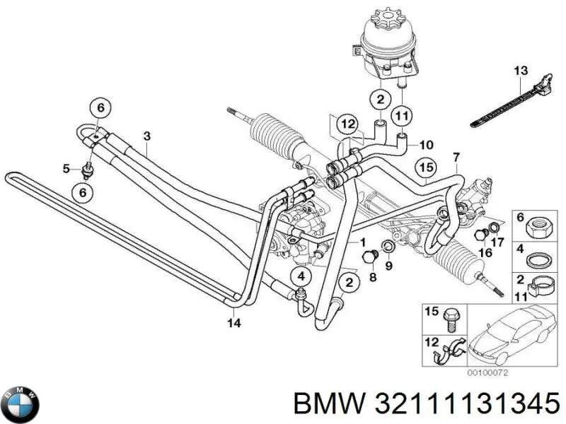 32111131345 BMW Хомут пильовика ШРКШа, універсальний