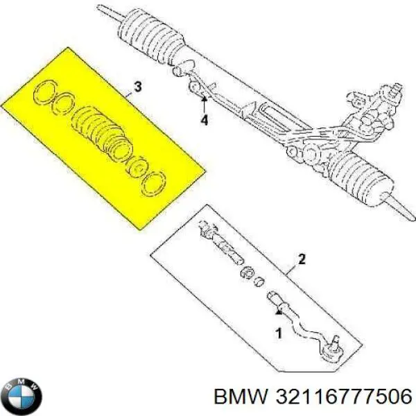 32116777506 BMW Рейковий рульовий механізм