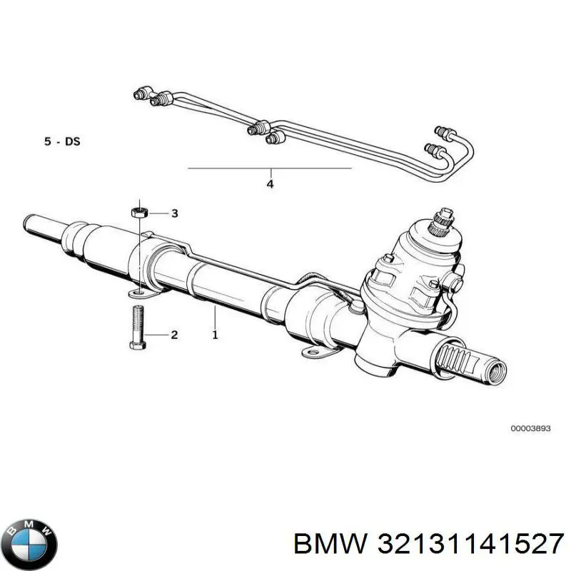 Ремкомплект рульової рейки (механізму), (кому-кт ущільнень) на BMW 5 (E34)