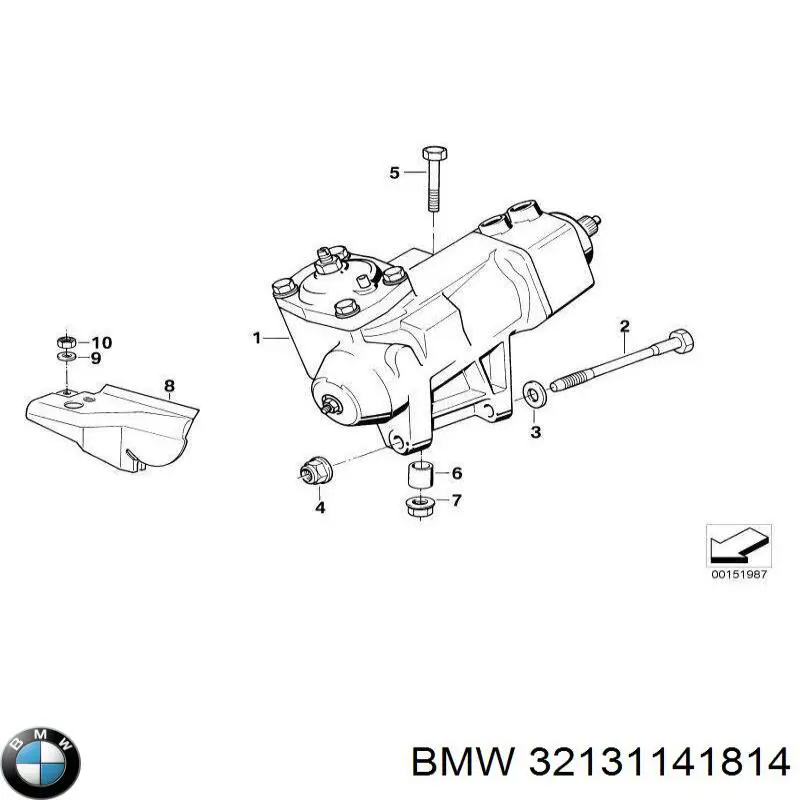 32131141814 BMW Механізм рульовий / редуктор