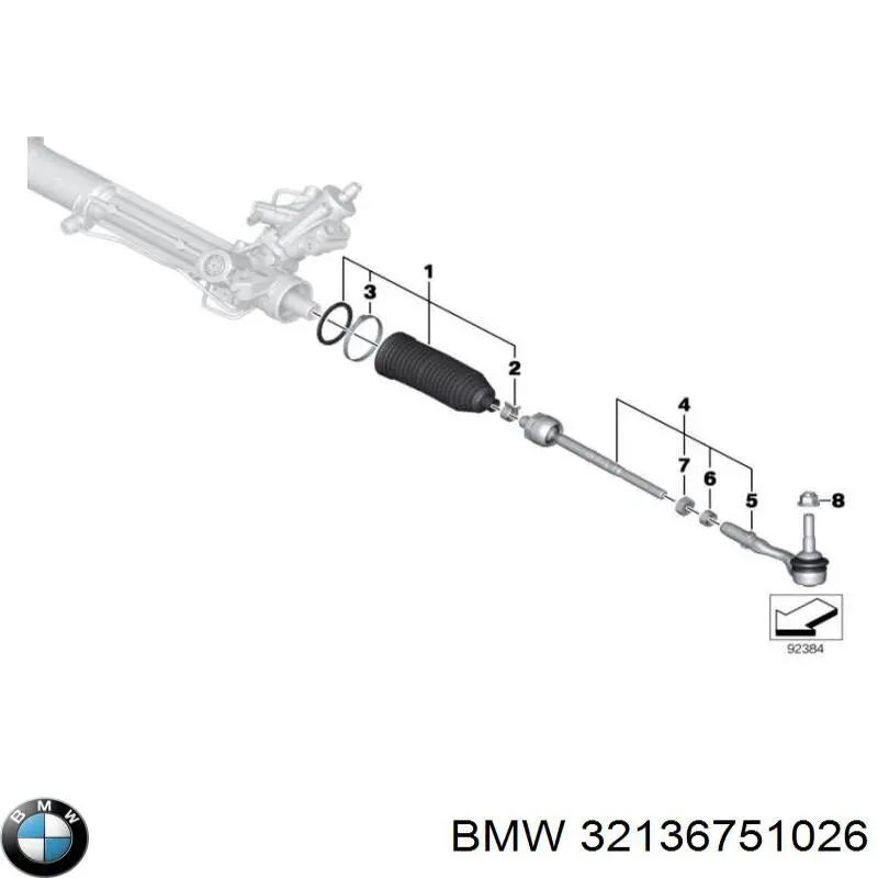 Пыльник рулевой BMW 32136751026