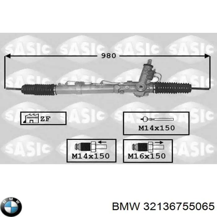 32136755065 BMW Рейковий рульовий механізм