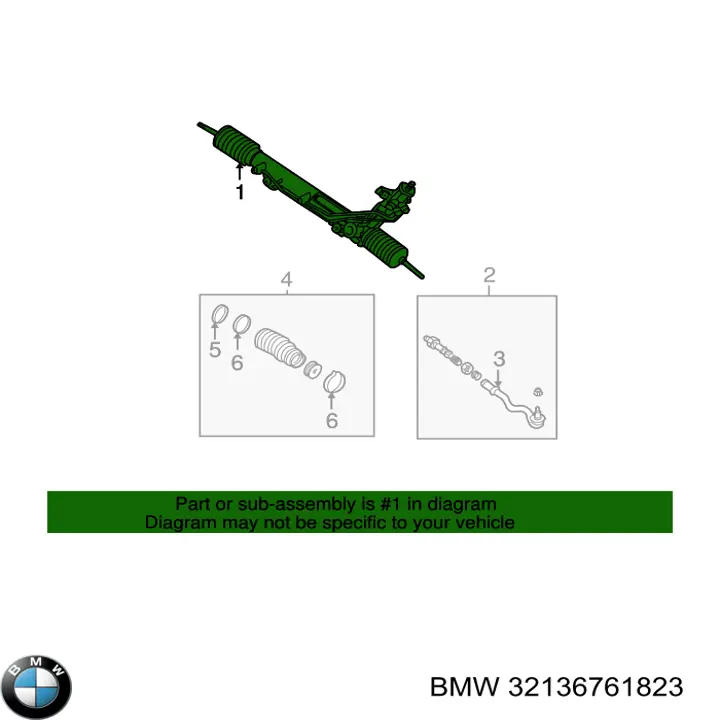 32136761823 BMW Рейковий рульовий механізм