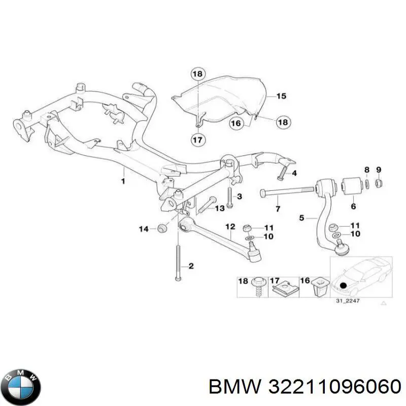 Купити 32211096060 BMW Тяга рульова центральна