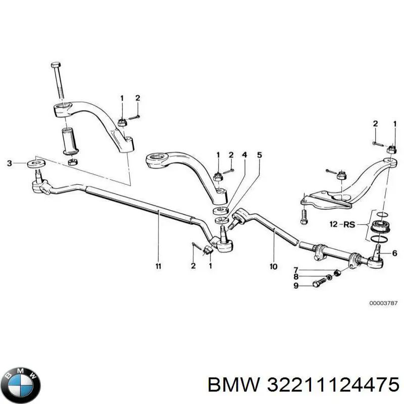 Тяга рульова в зборі BMW 32211124475 ціна, від 29.94 USD