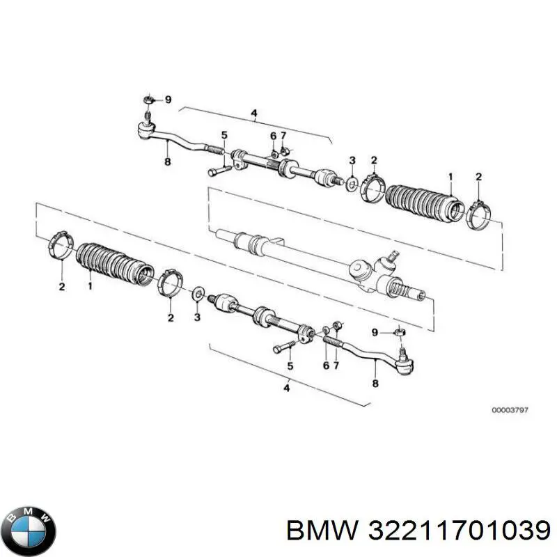 Купити 32211701039 BMW Тяга рульова в зборі, ліва