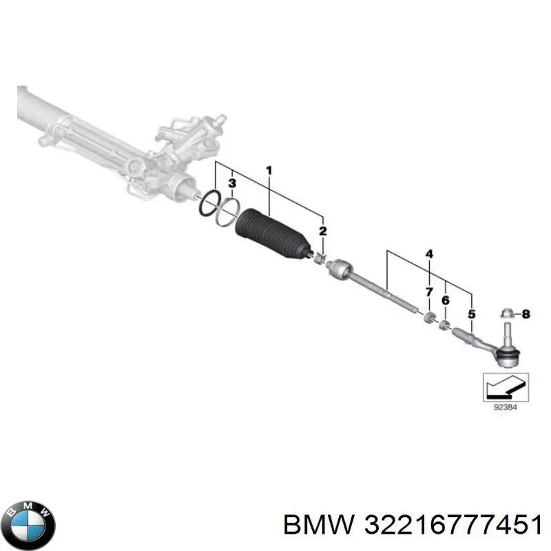 Купити 32216777451 BMW Тяга рульова в зборі