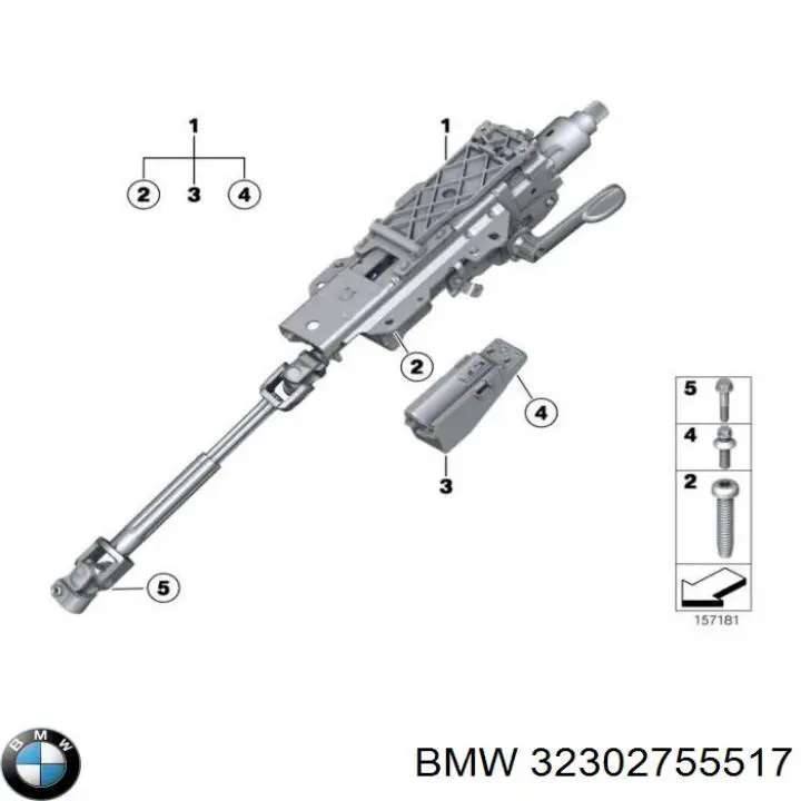 32302755517 BMW Колонка рульового управління