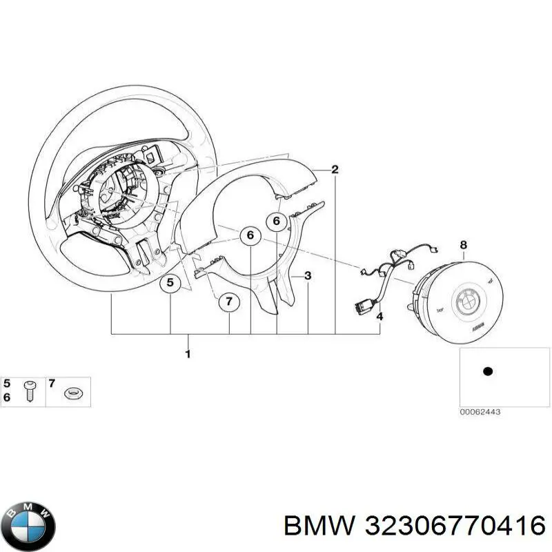Рульове колесо BMW 32306770416 ціна, від 536.39 USD