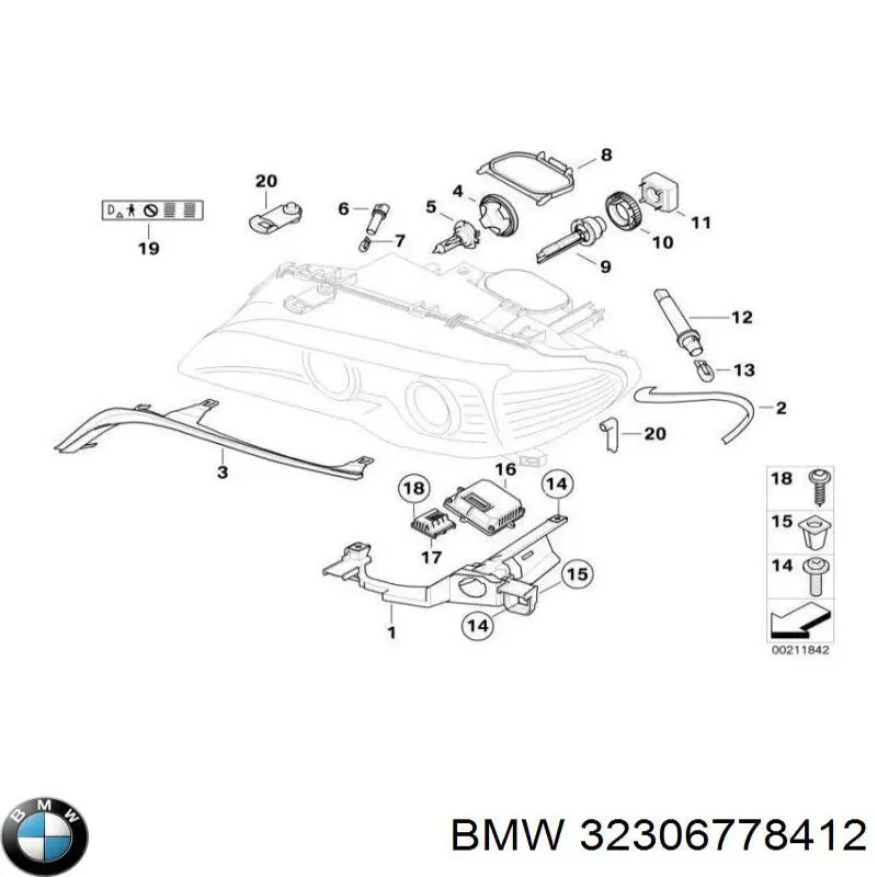 Молдинг заднього скла BMW 32306778412 ціна, від 27.59 USD