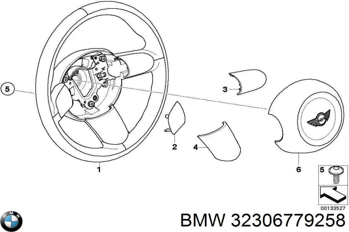 Подушка AIRBAG передня ліва BMW 32306779258 ціна, від 106.10 USD