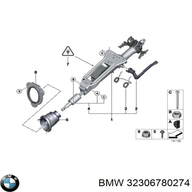 32306780274 BMW Колонка рульового управління